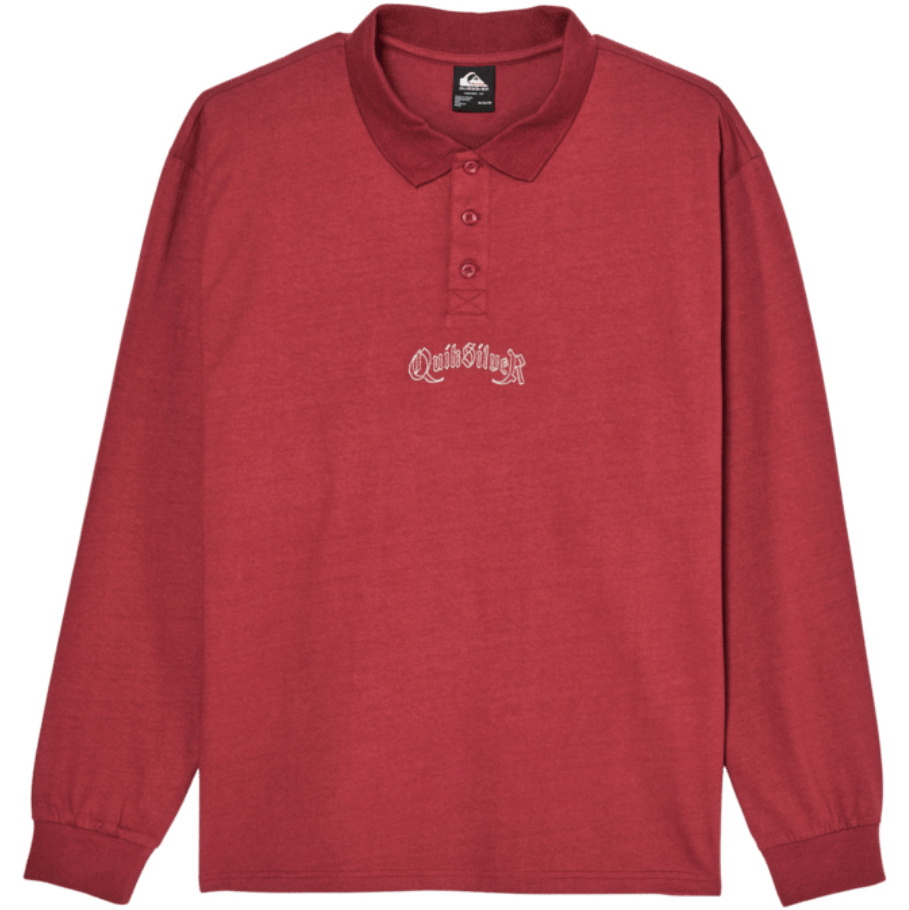 2026 Quiksilver Herre Belem Tung Polo Skjorte EQYKT04434 - Oxblood Red